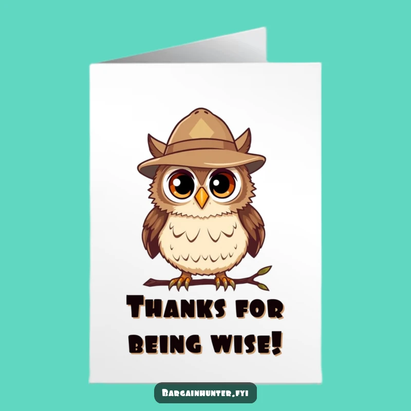 Free Printable Thank You Card: Bargain Hunter Owl, Downloadable Grateful Gift!