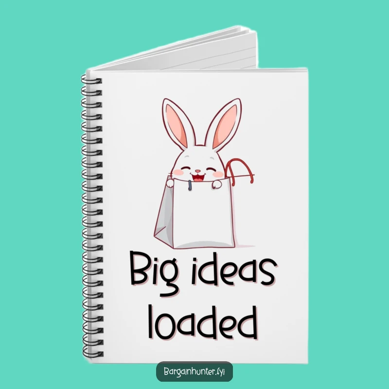 Funny Joyful Rabbit Notebook - Shopping Adventures & Ideas