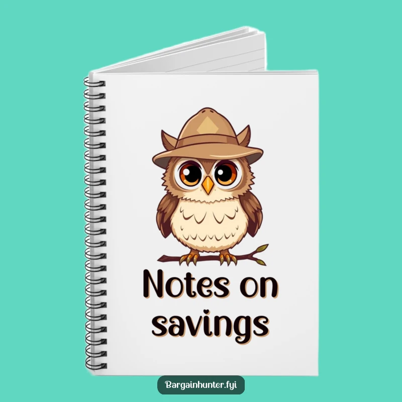 Funny Bargain Hunter Owl Notebook: Deal Spotting Journal, Humorous Gift for Shoppers