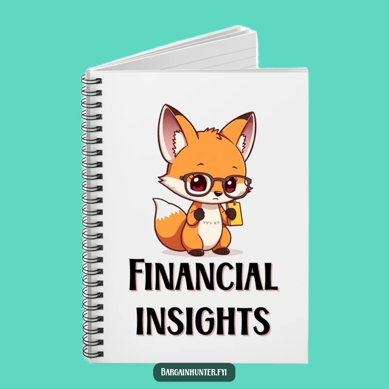 Funny Curious Fox Spectacles Notebook - Smart Notes & Sharp Ideas
