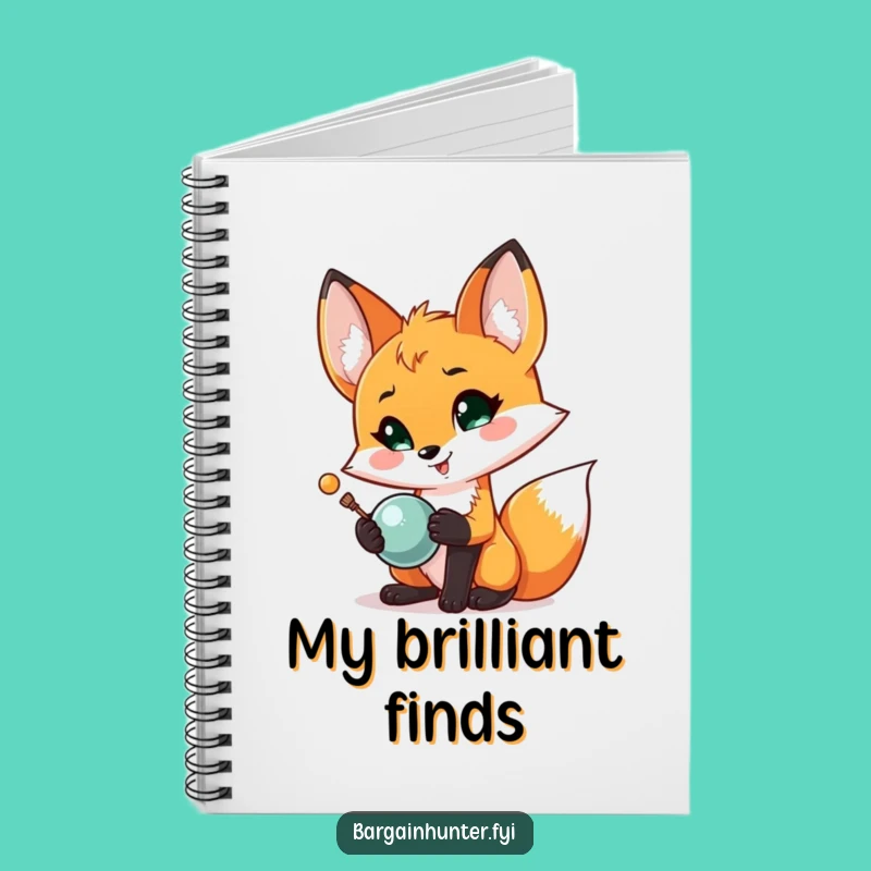 Funny Fox Treasure Notebook: Jot Down Finds with this Hilarious Fox