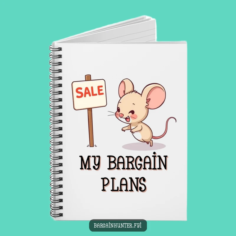 Funny Mouse Sale Notebook - Jot Down Deals With Hilarious Bargain Energy