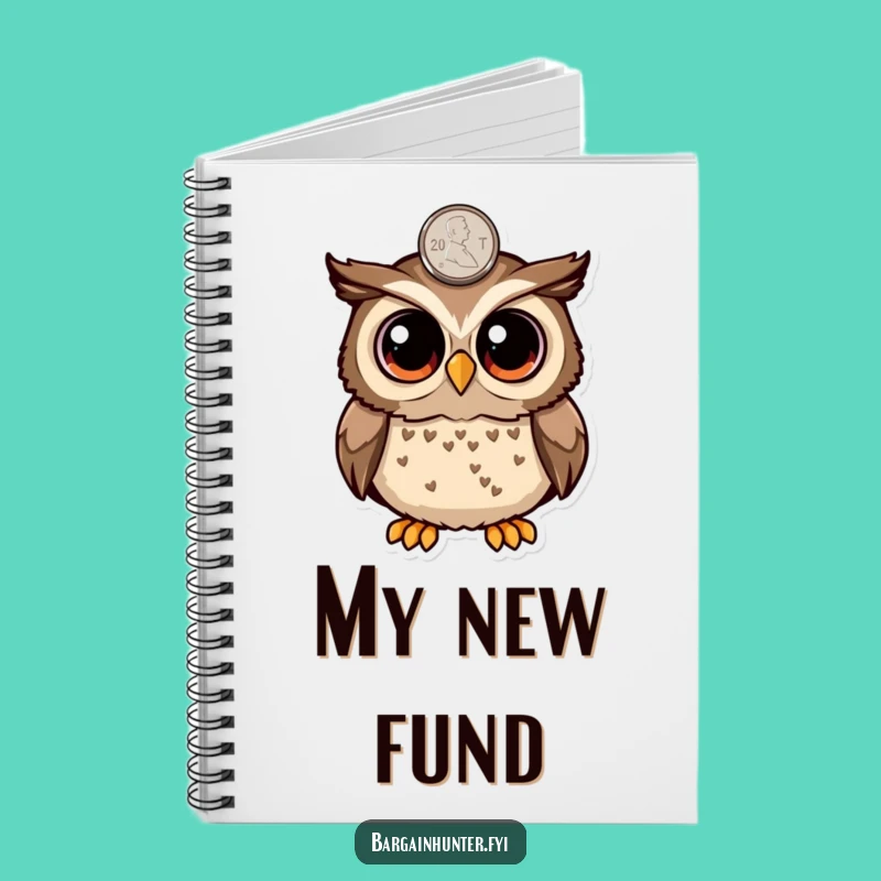Funny Owl Penny Surprise Notebook - Jot Down Lucky Finds Gift