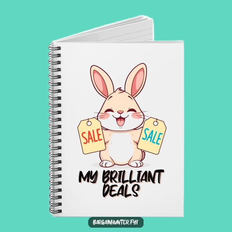 Funny Rabbit Deal Planner Notebook, Funny Gift for Organized Fun
