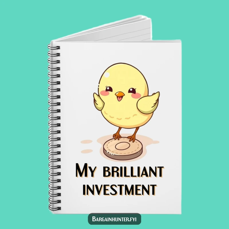 Funny Bird Pecking Coin Notebook: Jot Down Your Lucky Ideas!