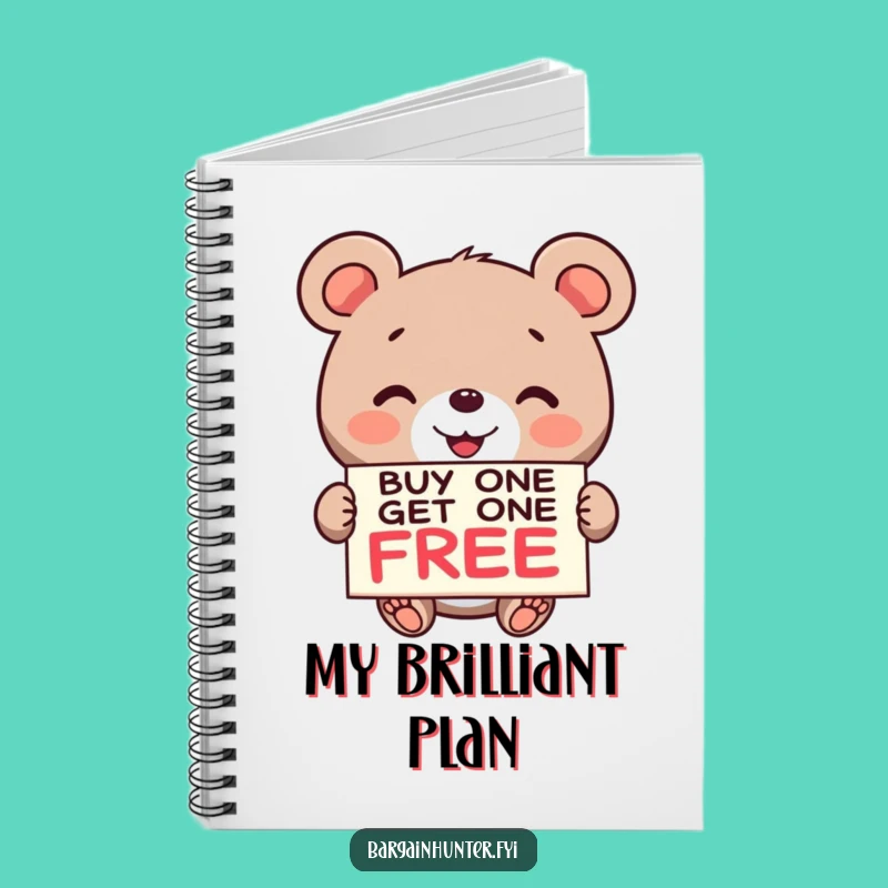 Funny Bear BOGO Notebook: Jot Down Ideas with this Hilarious Deal-Finder Bear