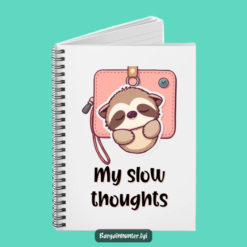 Funny Sloth Wallet Notebook: Jot Down Your Calmest Thoughts