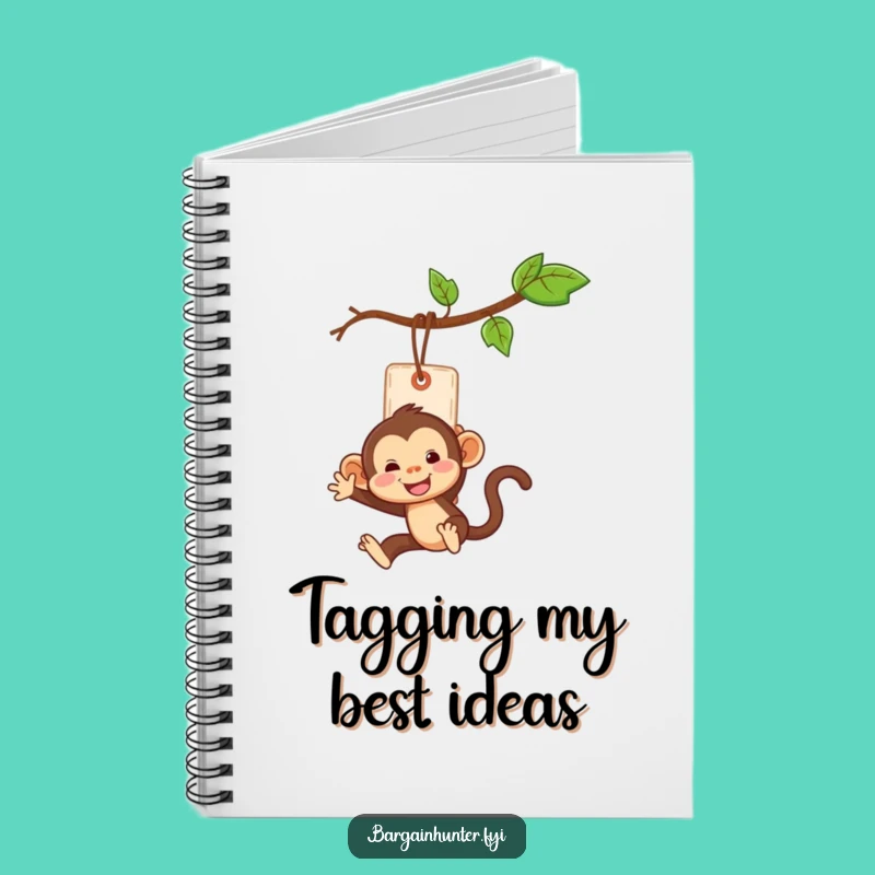 Funny Monkey Price Tag Notebook - Jot Down Fun Ideas Funny Gift!
