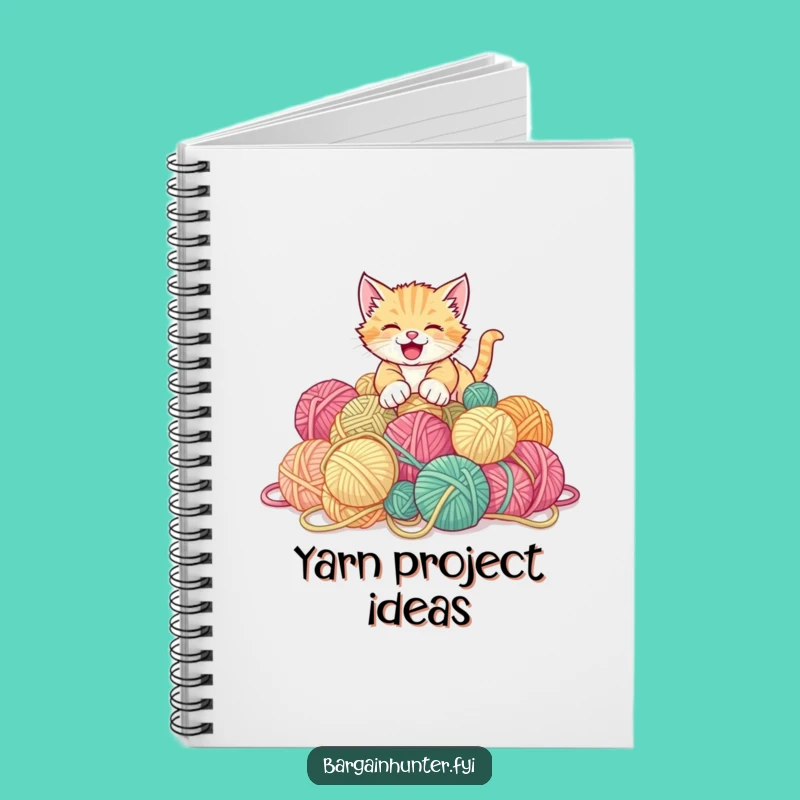 Funny Kitten Yarn Notebook - Humorous Journal for Cat Lovers