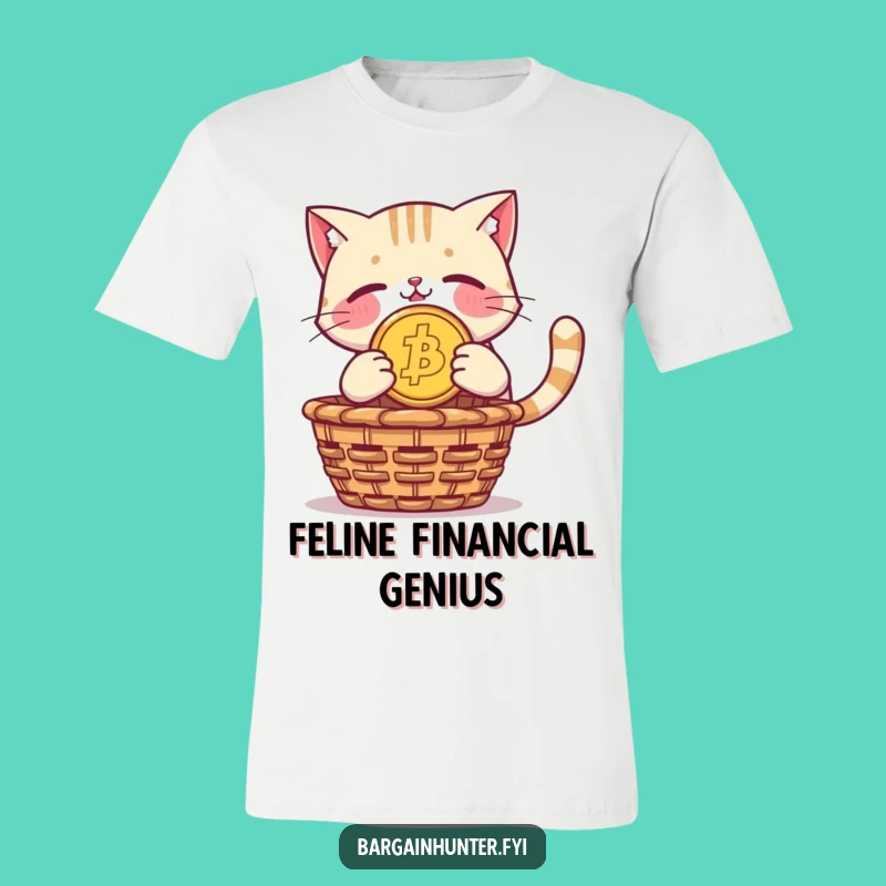 Funny Cat T-Shirt: Giant Coin Diver - Purrfectly Wealthy Gift
