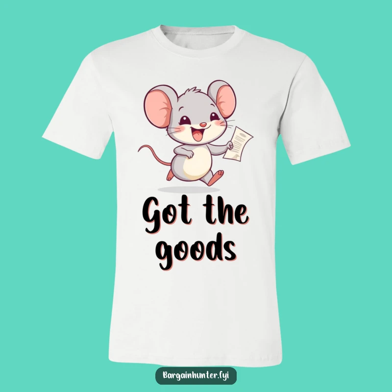 Funny Joyful Mouse Receipt T-Shirt: Wear Your Happiness with Humorous Flair!