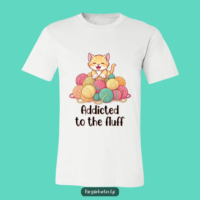 Funny Kitten Yarn T-Shirt - Humorous Apparel for Playful Souls