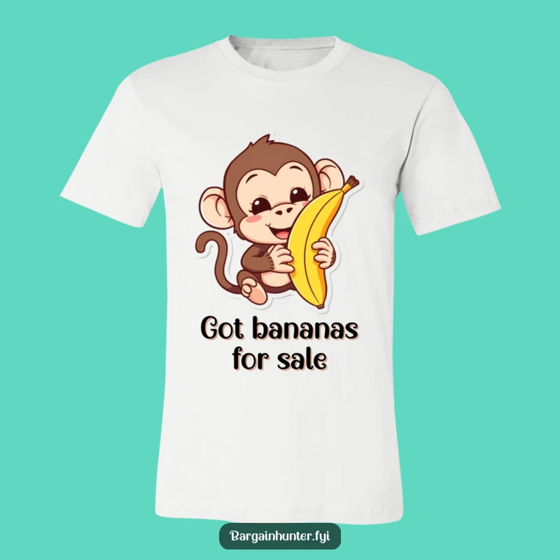 Funny Monkey Haggling Banana T-Shirt: Wear Your Best Deal-Making Look