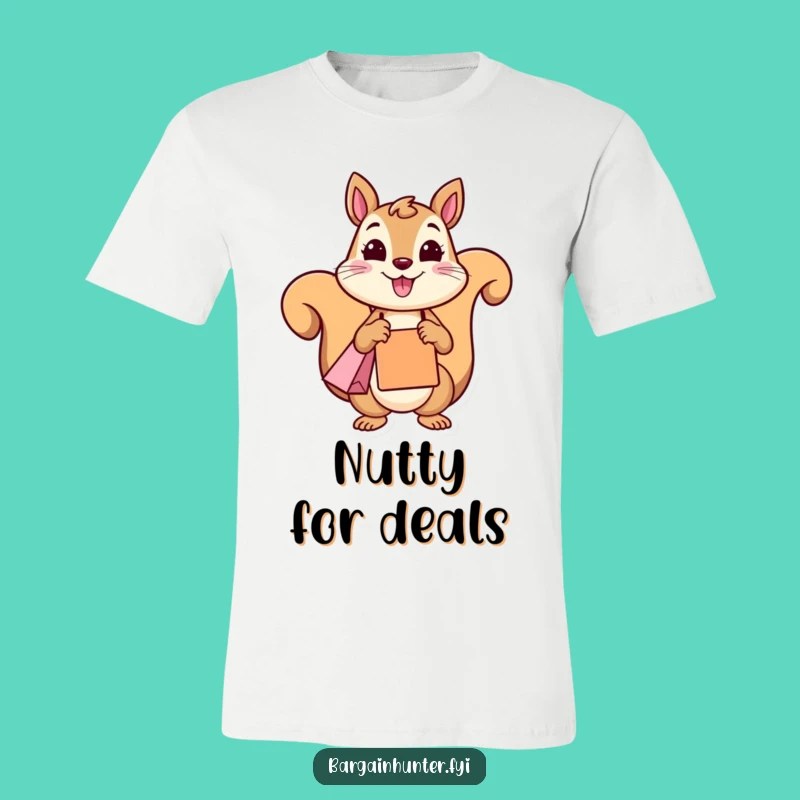 Funny Squirrel Shopping T-Shirt: Wear Your Love for Deals and Giggles