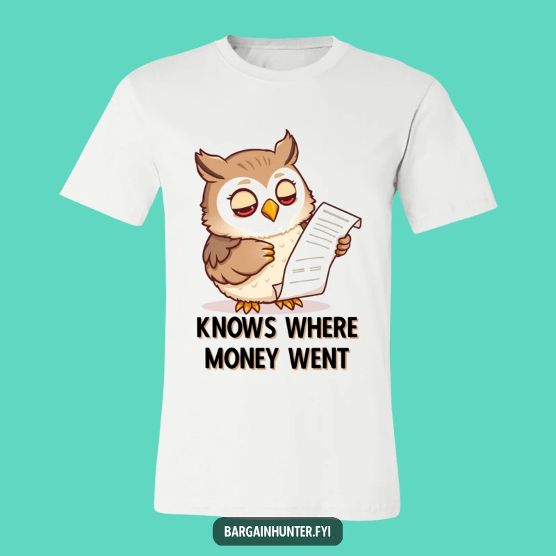 Funny Wise Owl Receipt T-Shirt: Wear Your Financial Smarts Humorously