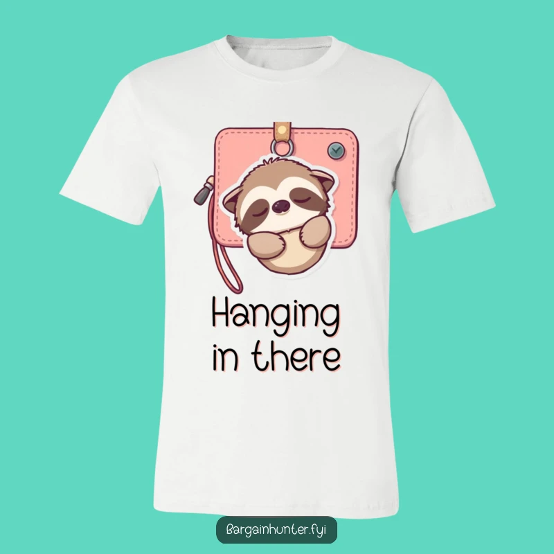Funny Sloth Wallet T-Shirt: Wear Your Relaxation with Gentle Humor