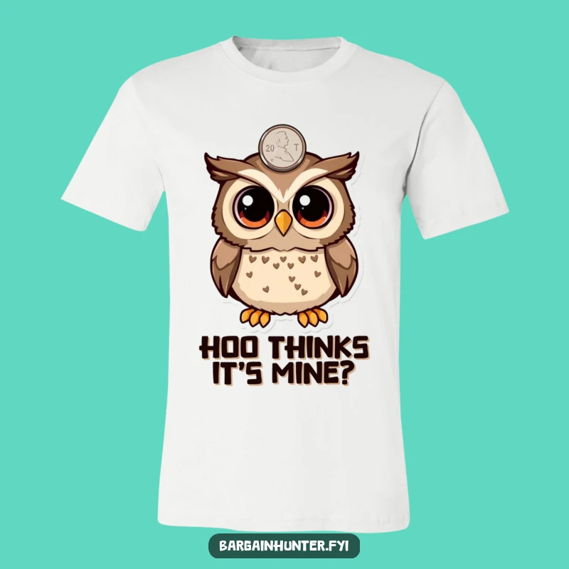 Funny Owl Penny Surprise T-Shirt - Wide-Eyed Wonder Tee, Great Gift