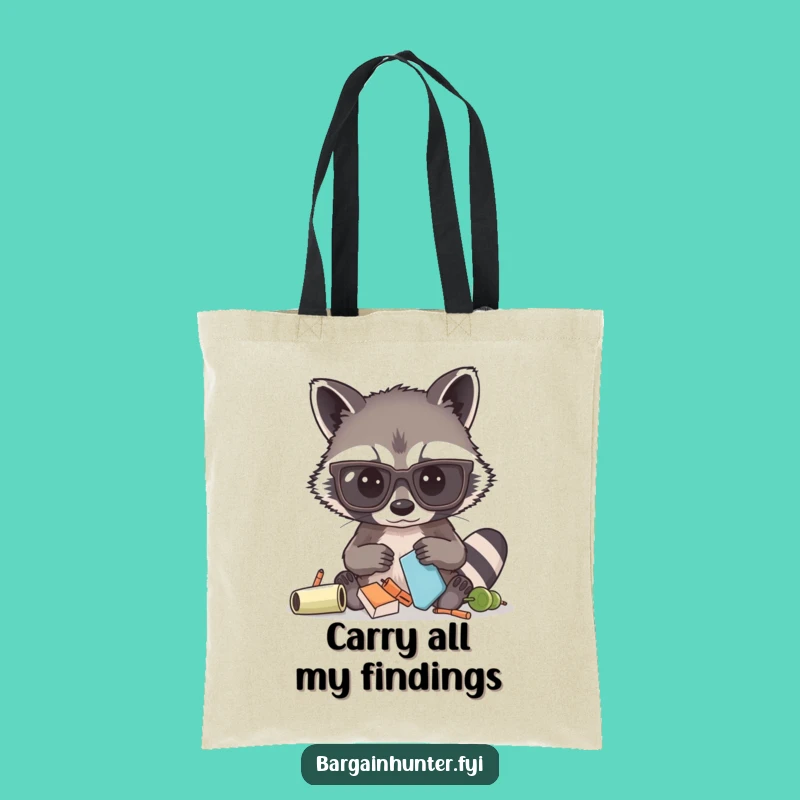Funny Raccoon Tote Bag: Carry Your Treasures Hilariously, a Great Gift