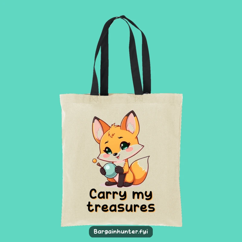 Funny Fox Treasure Tote Bag: Carry Your Finds with this Hilarious Bag