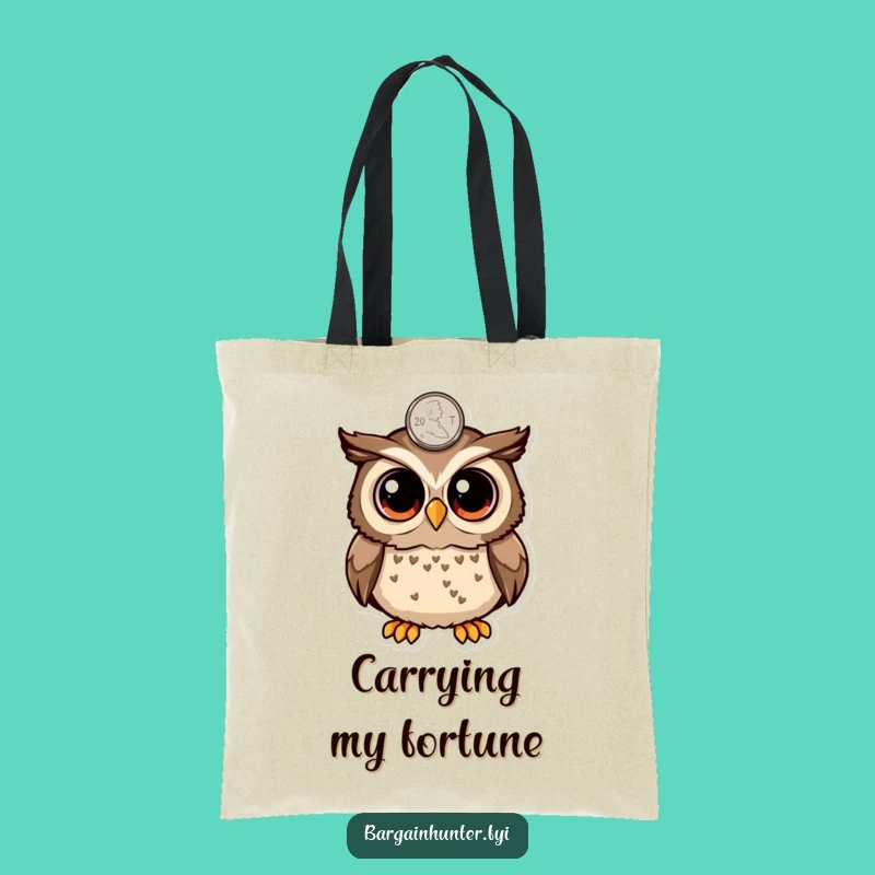 Funny Owl Penny Surprise Tote Bag - Carry Your Luck In Style Gift