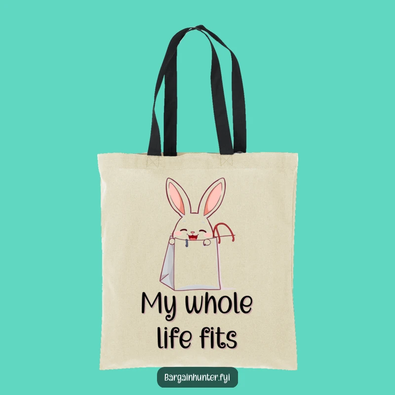 Funny Joyful Rabbit Tote Bag - Giant Bag Shopping Companion