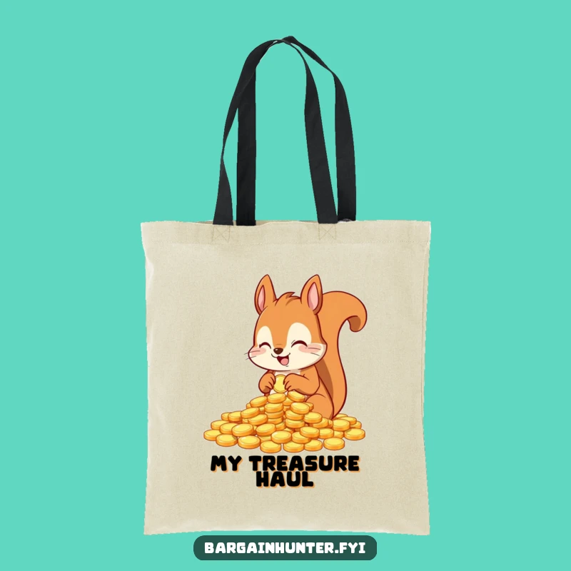 Funny Squirrel Coin Tote Bag - Carry Your Wealth With Hilarious Style
