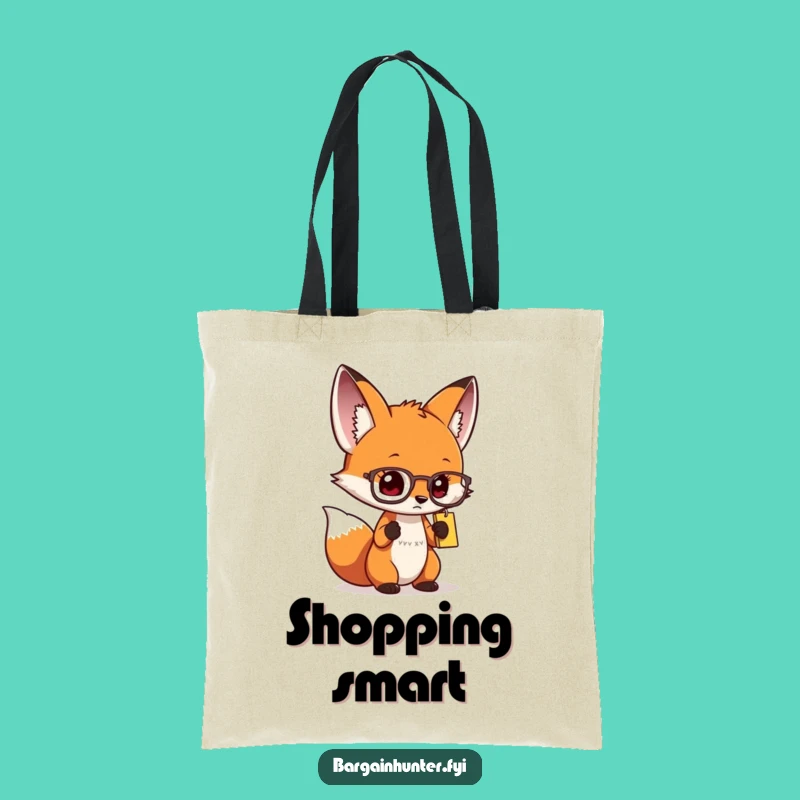 Carry your essentials with intelligence and style! This tote bag features a curious fox with spectacles, always on the lookout.