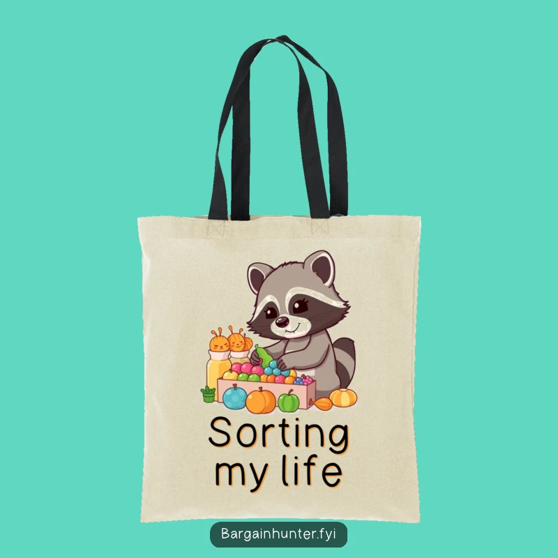 Funny Raccoon Collector Tote Bag: Carry Your Treasures with this Bag